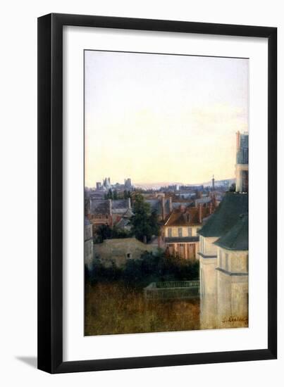 Landscape with a Bridge, C1870-Stanislas Lepine-Framed Giclee Print