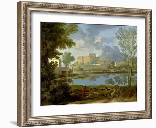 Landscape with a Calm, 1650-1-Nicolas Poussin-Framed Giclee Print