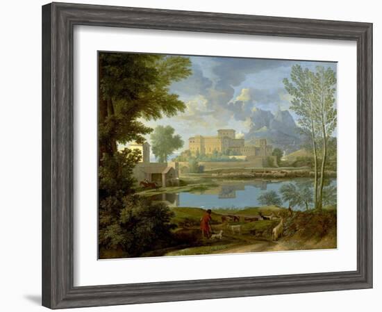 Landscape with a Calm, 1650-1-Nicolas Poussin-Framed Giclee Print