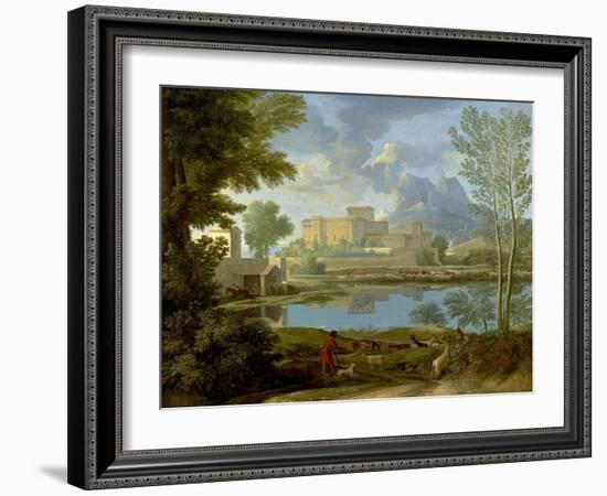 Landscape with a Calm, 1650-1-Nicolas Poussin-Framed Giclee Print