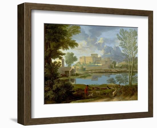 Landscape with a Calm, 1650-1-Nicolas Poussin-Framed Giclee Print