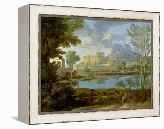 Landscape with a Calm, 1650-1-Nicolas Poussin-Framed Premier Image Canvas