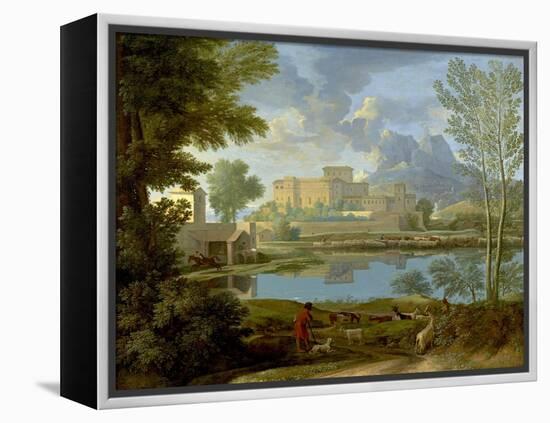 Landscape with a Calm, 1650-1-Nicolas Poussin-Framed Premier Image Canvas