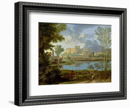 Landscape with a Calm, 1650-1-Nicolas Poussin-Framed Premium Giclee Print