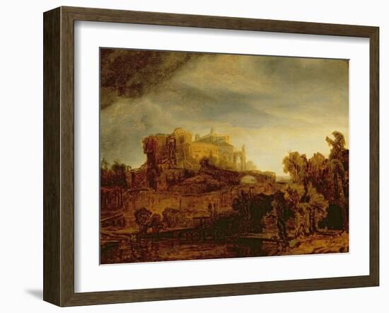 Landscape with a Chateau-Rembrandt van Rijn-Framed Giclee Print