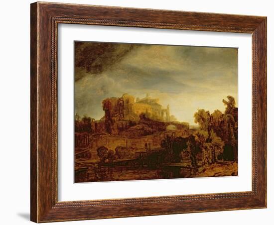 Landscape with a Chateau-Rembrandt van Rijn-Framed Giclee Print