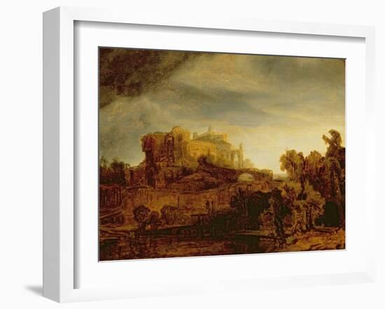 Landscape with a Chateau-Rembrandt van Rijn-Framed Giclee Print