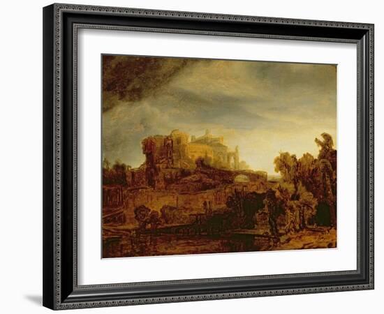 Landscape with a Chateau-Rembrandt van Rijn-Framed Giclee Print