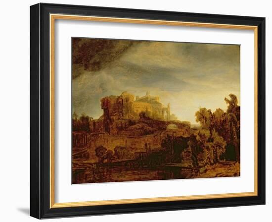 Landscape with a Chateau-Rembrandt van Rijn-Framed Giclee Print