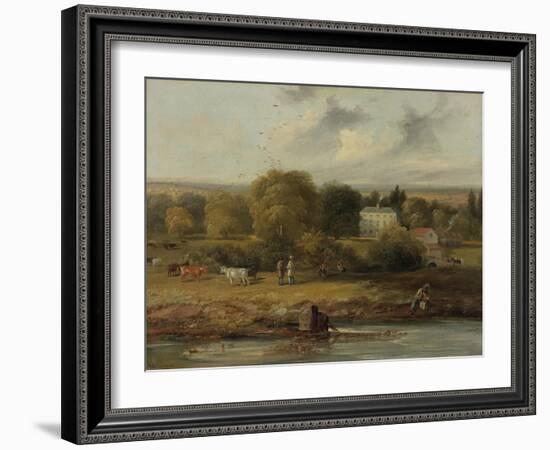 Landscape with a Country House, 1838-John Wilson Carmichael-Framed Giclee Print