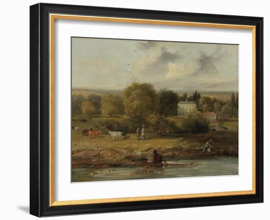 Landscape with a Country House, 1838-John Wilson Carmichael-Framed Giclee Print