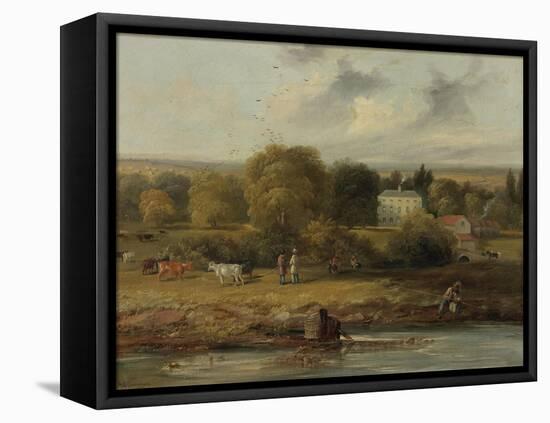 Landscape with a Country House, 1838-John Wilson Carmichael-Framed Premier Image Canvas