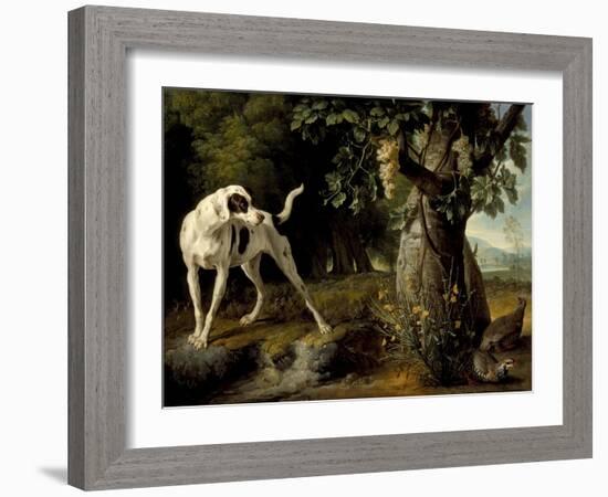 Landscape with a Dog and Partridges, 1719-Alexandre François Desportes-Framed Giclee Print