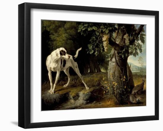 Landscape with a Dog and Partridges, 1719-Alexandre François Desportes-Framed Giclee Print