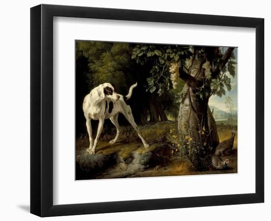 Landscape with a Dog and Partridges, 1719-Alexandre François Desportes-Framed Giclee Print