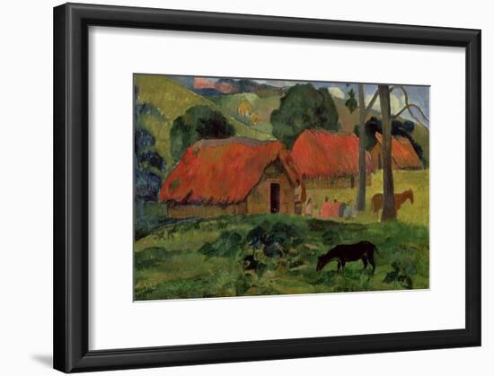 Landscape with a Dog in Front of a Shed, 1892-Paul Gauguin-Framed Giclee Print