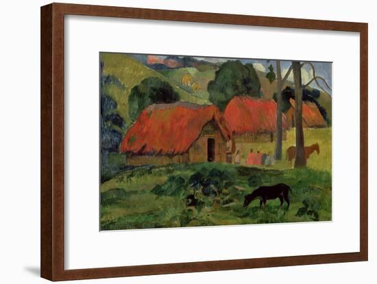 Landscape with a Dog in Front of a Shed, 1892-Paul Gauguin-Framed Giclee Print