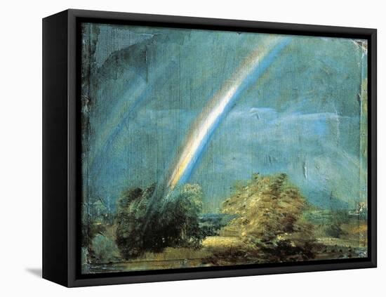 Landscape with a Double Rainbow, 1812-John Constable-Framed Premier Image Canvas