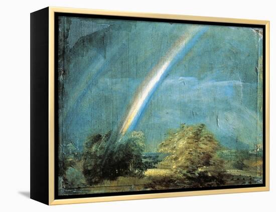 Landscape with a Double Rainbow, 1812-John Constable-Framed Premier Image Canvas