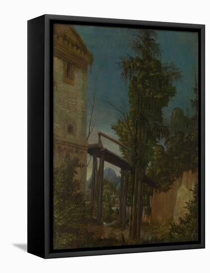 Landscape with a Footbridge, Ca 1518-Albrecht Altdorfer-Framed Premier Image Canvas