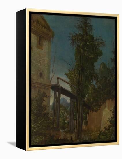 Landscape with a Footbridge, Ca 1518-Albrecht Altdorfer-Framed Premier Image Canvas