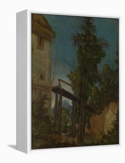 Landscape with a Footbridge, Ca 1518-Albrecht Altdorfer-Framed Premier Image Canvas