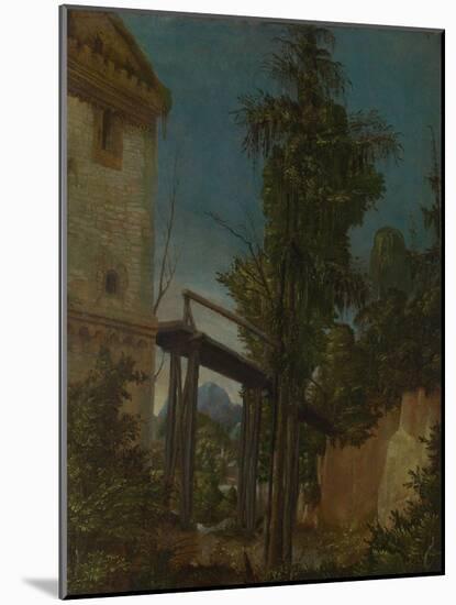 Landscape with a Footbridge, Ca 1518-Albrecht Altdorfer-Mounted Giclee Print