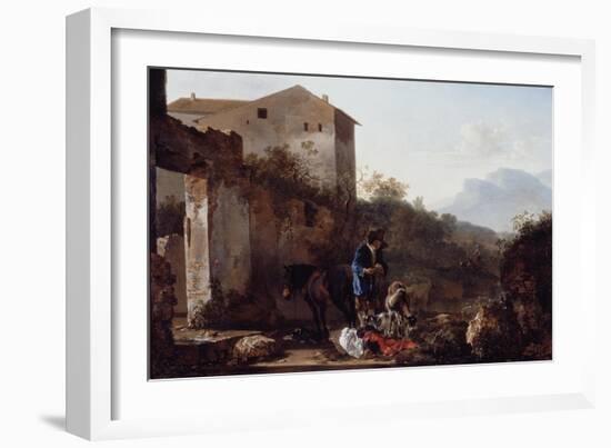 Landscape with a Goatherd, C.1650-Adam Pynacker-Framed Premium Giclee Print