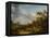 Landscape with a Gypsy Encampment-George Morland-Framed Premier Image Canvas