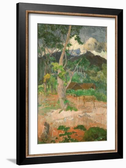 Landscape with a Horse, 1899-Paul Gauguin-Framed Giclee Print