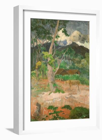 Landscape with a Horse, 1899-Paul Gauguin-Framed Giclee Print