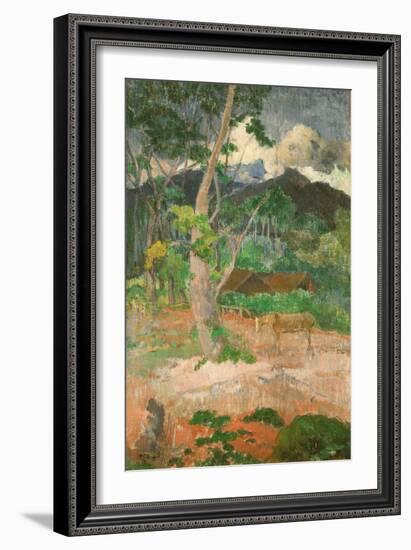 Landscape with a Horse, 1899-Paul Gauguin-Framed Giclee Print