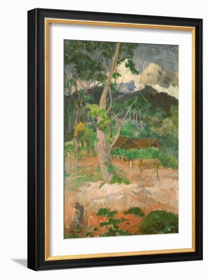 Landscape with a Horse, 1899-Paul Gauguin-Framed Giclee Print