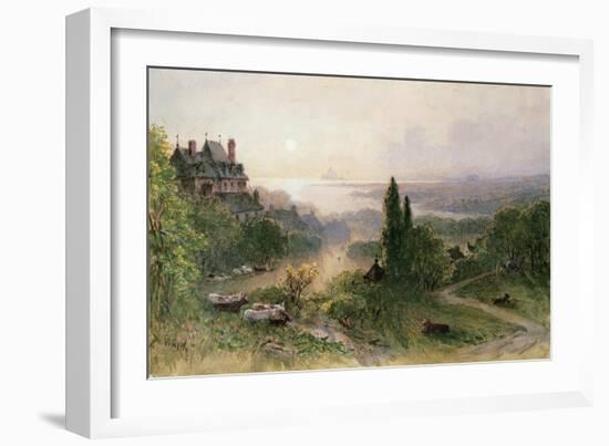 Landscape with a Large House-William Wyld-Framed Giclee Print