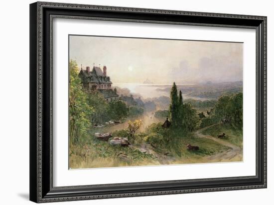 Landscape with a Large House-William Wyld-Framed Giclee Print