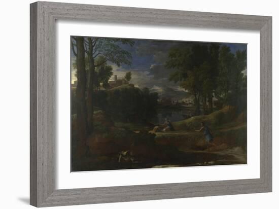 Landscape with a Man Killed by a Snake, 1648-Nicolas Poussin-Framed Giclee Print