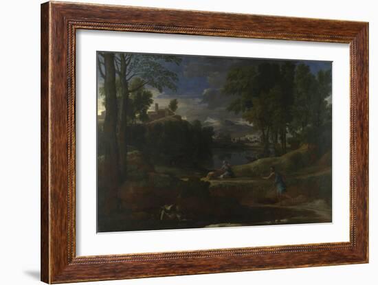 Landscape with a Man Killed by a Snake, 1648-Nicolas Poussin-Framed Giclee Print