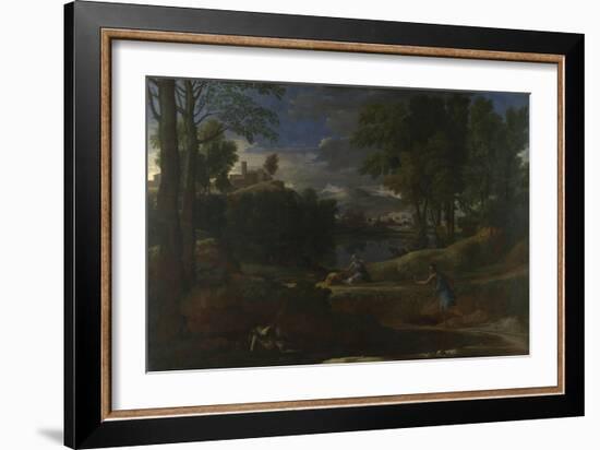 Landscape with a Man Killed by a Snake, 1648-Nicolas Poussin-Framed Giclee Print