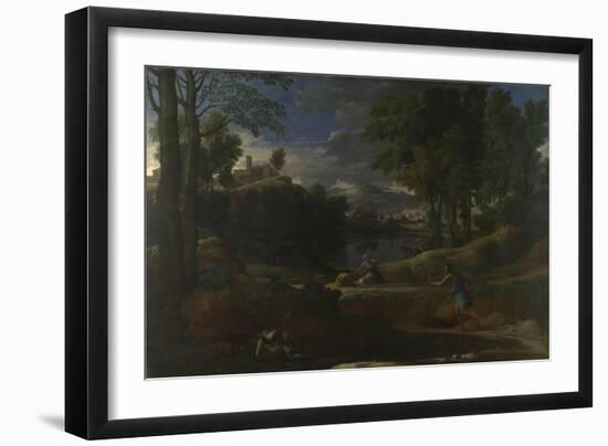 Landscape with a Man Killed by a Snake, 1648-Nicolas Poussin-Framed Giclee Print