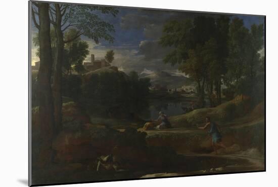 Landscape with a Man Killed by a Snake, 1648-Nicolas Poussin-Mounted Giclee Print