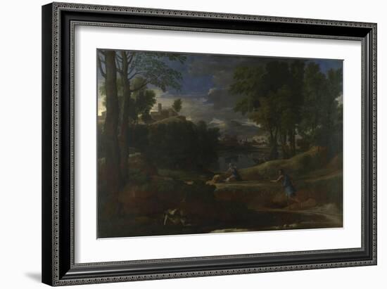 Landscape with a Man Killed by a Snake, 1648-Nicolas Poussin-Framed Giclee Print