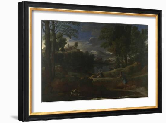 Landscape with a Man Killed by a Snake, 1648-Nicolas Poussin-Framed Giclee Print