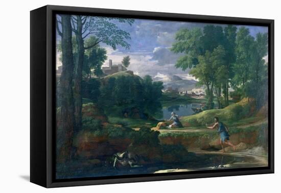 Landscape with a Man Killed by a Snake, c.1648-Nicolas Poussin-Framed Premier Image Canvas