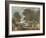 Landscape with a Man Washing His Feet at a Fountain-David Cox-Framed Giclee Print