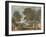 Landscape with a Man Washing His Feet at a Fountain-David Cox-Framed Giclee Print