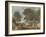 Landscape with a Man Washing His Feet at a Fountain-David Cox-Framed Giclee Print