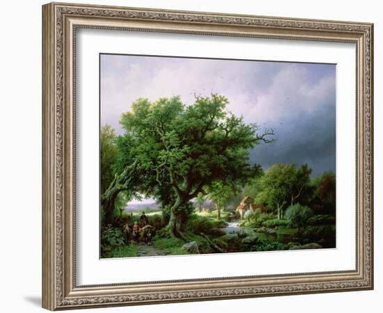 Landscape with a Mill-Barend Cornelis Koekkoek-Framed Giclee Print