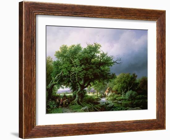 Landscape with a Mill-Barend Cornelis Koekkoek-Framed Giclee Print