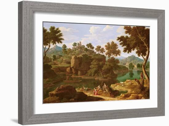 Landscape with a River-Etienne Allegrain-Framed Giclee Print