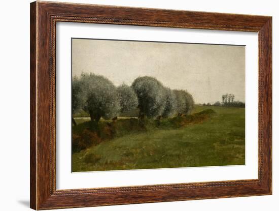 Landscape with a row of trees, 1880-Vilhelm Hammershoi-Framed Giclee Print